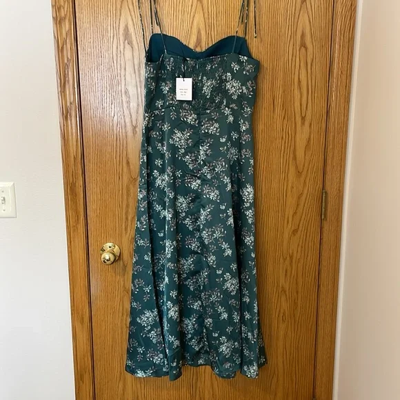 Green Floral Slip Midi Dress - Picture 4 of 8